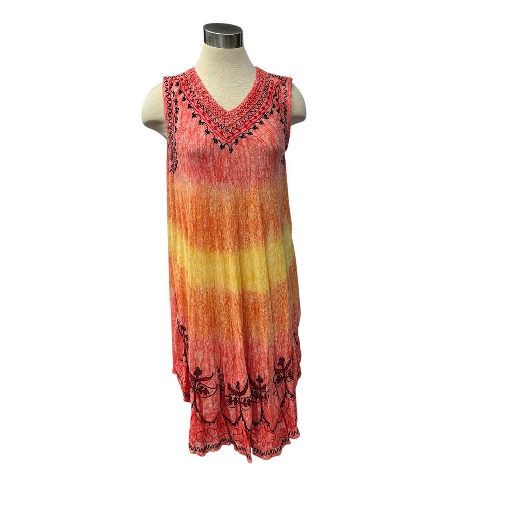 Jessica Taylor Large Dip Dye Gauze Tank Dress 1540